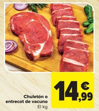 Carrefour Chuletón o entrecot de vacuno oferta