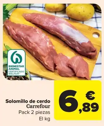 Carrefour Solomillo de cerdo Carrefour Pack 2 piezas oferta