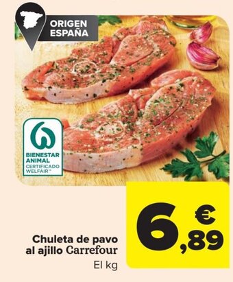 Carrefour Chuleta de pavo al ajillo Carrefour oferta