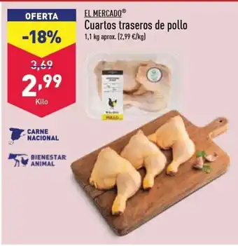 ALDI EL MERCADOⓇ Cuartos traseros de pollo 1,1 kg oferta