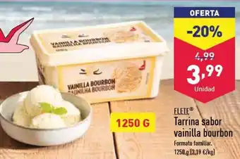 ALDI FLETEⓇ Tarrina sabor vainilla bourbon oferta