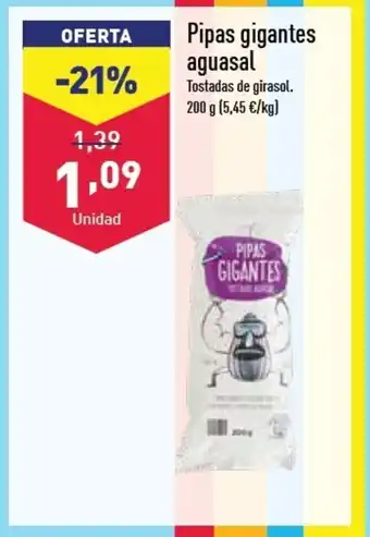 ALDI Pipas gigantes aguasal oferta