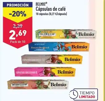 ALDI BELMIOⓇ Cápsulas de café 10 cápsulas oferta