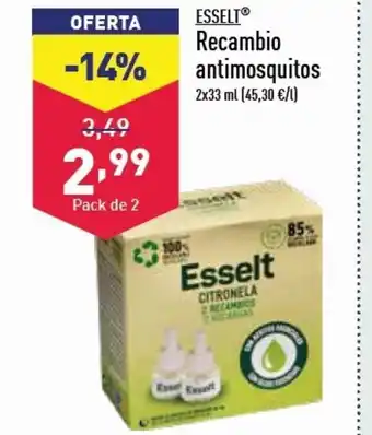 ALDI ESSELTⓇ Recambio antimosquitos oferta