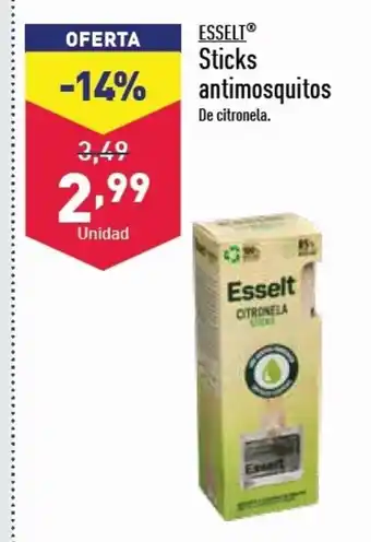 ALDI ESSELTⓇ Sticks antimosquitos oferta