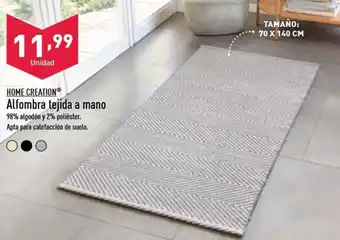 ALDI HOME CREATION Alfombra tejida a mano oferta