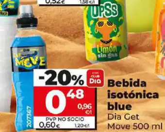 Dia Bebida isotónica blue Dia Get Move 500 ml oferta