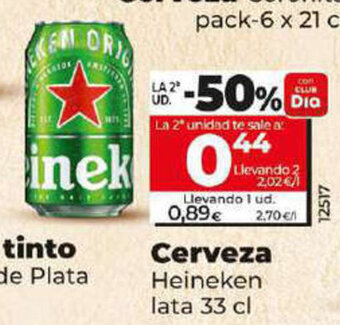 Dia Cerveza Heineken lata 33 cl oferta