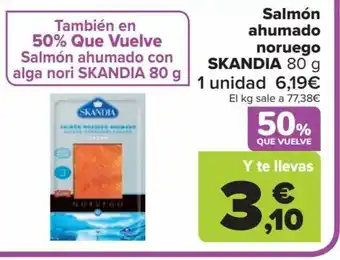 Carrefour Salmón ahumado noruego QUE VUELVE oferta