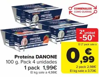 Carrefour Proteína DANONE 100 g. Pack 4 unidades oferta
