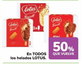 Carrefour EN TODOS los helados LOTUS. oferta