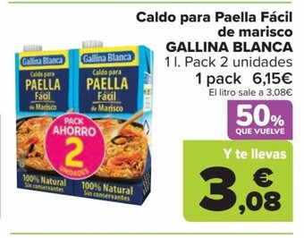 Carrefour Caldo para Paella Fácil de marisco GALLINA BLANCA oferta