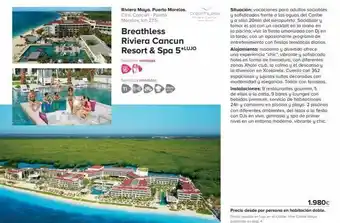 Viajes El Corte Inglés 225459 riviera maya. puerto morelos. ctra. cancún - puerto morelos, km 27.5. breathless riviera cancun resort & spa 5*lujo oferta