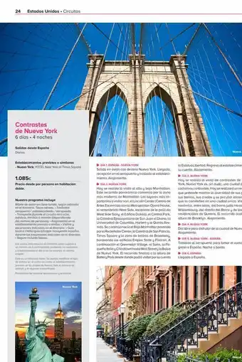 Viajes El Corte Inglés 24 estados unidos. circuitos contrastes de nueva york 6 días • 4 noches salidas desde españa diarias establecimientos prev oferta