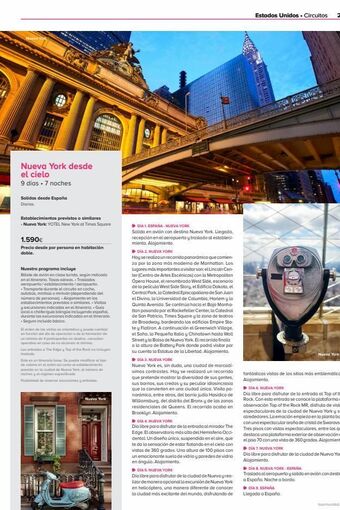 Viajes El Corte Inglés Nueva york atak nueva york desde el cielo 9 días. 7 noches salidas desde españa diarias. establecimientos previstos o si oferta