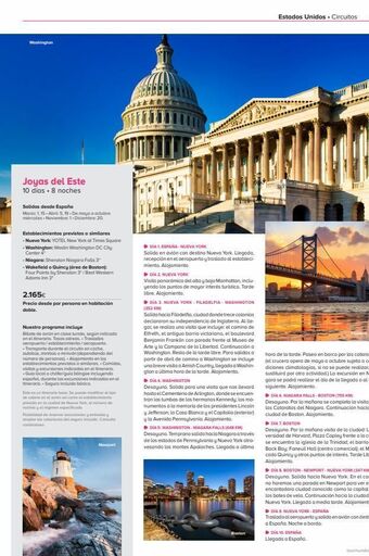 Viajes El Corte Inglés Washington joyas del este 10 días. 8 noches salidas desde españa marza: 1,15 abril 5, 19-de mayo a octubre miércoles. novi oferta