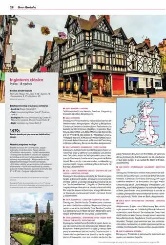 Viajes El Corte Inglés 28 gran bretaña chester inglaterra clásica 9 días. 8 noches salidas desde españa abril 28. mayo: 19. julio: 7,28-agosto: oferta