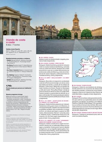 Viajes El Corte Inglés Irlanda de costa a costa 8 días. 7 noches salidas desde españa abril: 2. maya: 21-junio: 18 - julio: 2, 16, 23, 30 agosto oferta