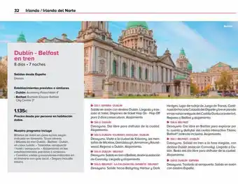 Viajes El Corte Inglés 32 irlanda / irlanda del norte dublín - belfast en tren 8 días. 7 noches salidas desde españa diarias. establecimientos oferta