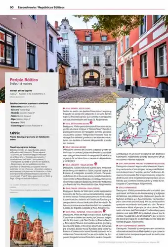 Viajes El Corte Inglés 90 escandinavia / repúblicas bálticas riga periplo báltico 9 días. 8 noches salidas desde españa julia: 21. agosto: 4,18- oferta