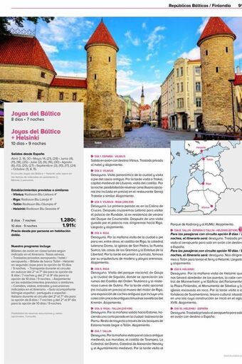 Viajes El Corte Inglés Joyas del báltico 8 días. 7 noches joyas del báltico + helsinki 10 días • 9 noches salidas desde españa abril: 2, 16, 30 oferta