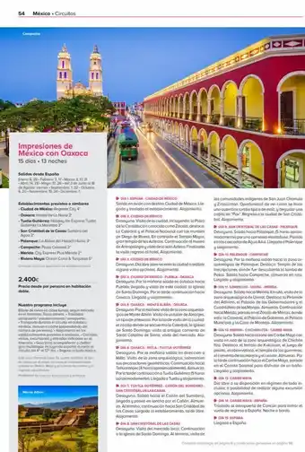 Viajes El Corte Inglés 54 méxico - circuitos campeche impresiones de méxico con oaxaca 15 días. 13 noches salidas desde españa enero: 6,20-febre oferta