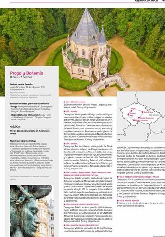 Viajes El Corte Inglés Praga y bohemia 8 días. 7 noches salidas desde españa junia: 19. julio: 10, 24. agosto: 7,21 .septiembre: 4 mini 2 persons oferta