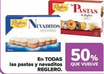 Carrefour EN TODAS las pastas y nevaditos REGLERO. oferta