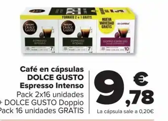 Carrefour Café en cápsulas DOLCE GUSTO Espresso Intenso oferta