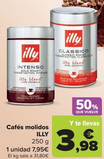 Carrefour Café molidos illy oferta