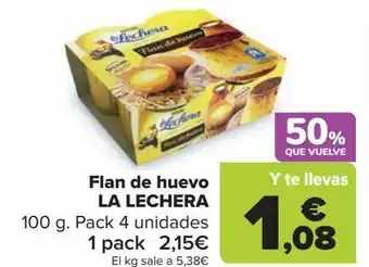 Carrefour Flan de huevo la lecera oferta
