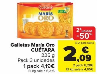 Carrefour Galletas maría oro cuétara oferta