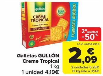 Carrefour Galletas gullón creme tropical oferta