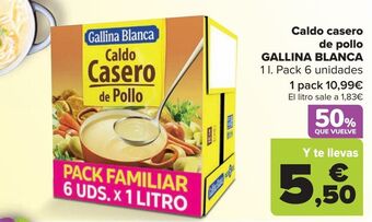 Carrefour Caldo casero de pollo gallina blanca oferta