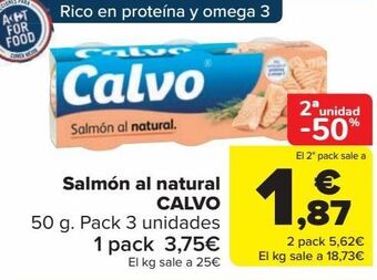 Carrefour Salmon al natural calvo oferta
