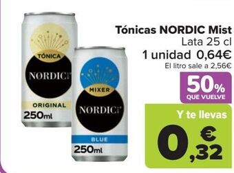 Carrefour Tónica nordic mist oferta