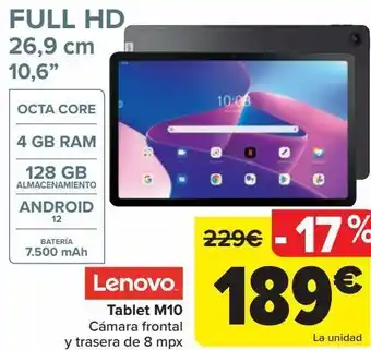 Carrefour Lenovo tablet m10 oferta