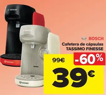 Carrefour Cafetera de cápsulas tassimo finesse bosch oferta