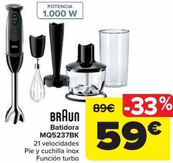Carrefour Braun batidora mq5237bk oferta