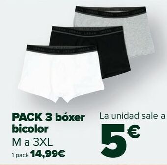 Carrefour Pack 3 bóxer bicolor oferta