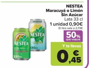 Carrefour Market Nestea maracuyá o limón sin azúcar oferta