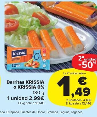 Carrefour Market Barritas krissia o krissia 0% oferta