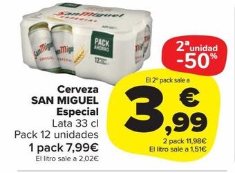 Carrefour Market Cerveza san miguel especial oferta