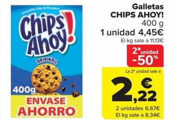 Carrefour Galletas CHIPS AHOY! 400 g oferta