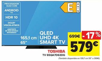 Carrefour Toshiba tv 65qa7d63dg oferta