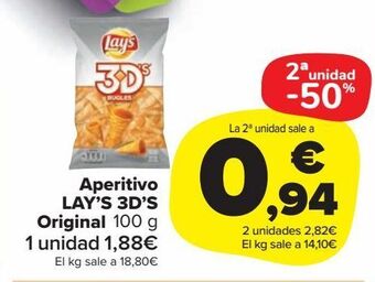 Carrefour Market Aperitivo lay's 3d's original oferta