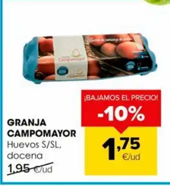 Autoservicios Familia Huevos s/sl, docena granja campomayor oferta