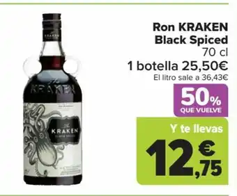 Carrefour Ron KRAKEN Black Spiced 70 cl oferta