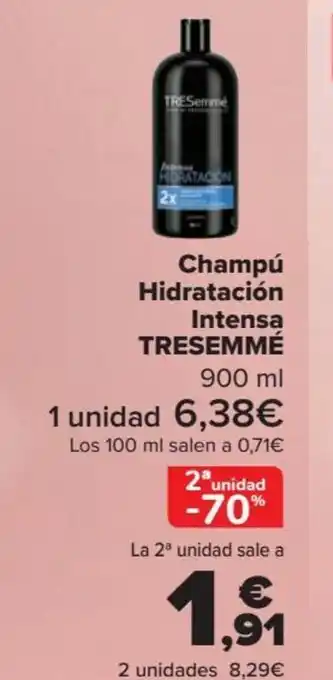 Carrefour Champú Hidratación Intensa TRESEMMÉ 900ml oferta