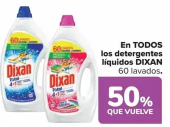 Carrefour EN TODOS los detergentes líquidos DIXAN 60 lavados. oferta